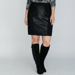 NWT Black skirt with faux leather